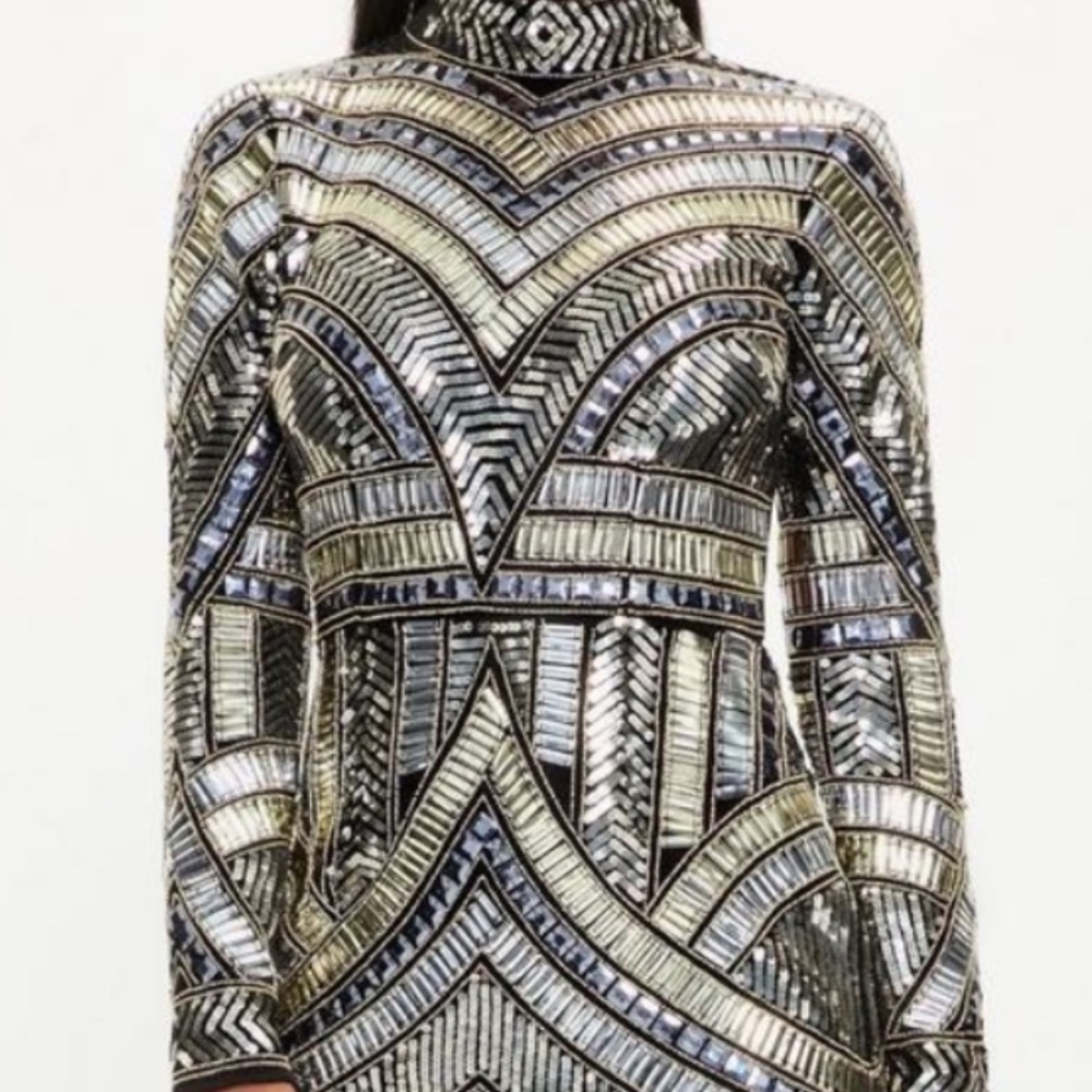 Women's Long Sleeve Studded Mini Dress